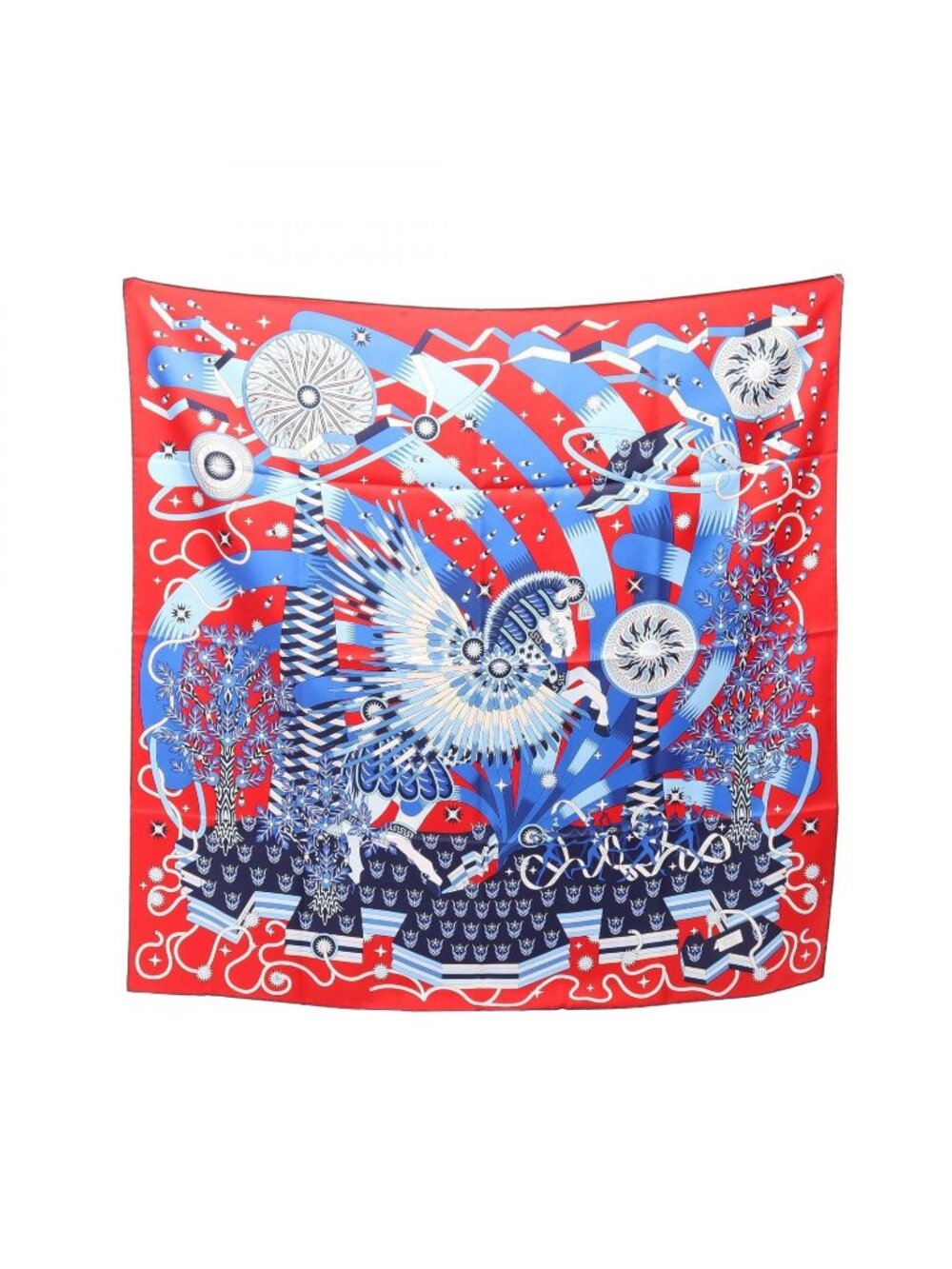 Hermes Scarf Carre 90 la Source de Pegase Silk 90 Water of Pegasus
